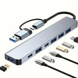8 in 1 Usb Çevirici Notebook Macbook Type-C Uyumlu Görüntü Aktarıcı Hub (2)