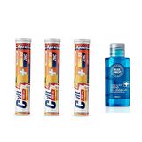 APEXİS C VİTAMİNİ 1000 mg D VİTAMİNİ,ÇİNKO 20 EFERVESAN TB X 3 ADET (100 ML EL DEZENFEKTANI)