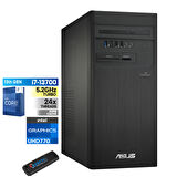 Asus S500TE-I7161TBB0D Intel I7-13700 64GB 512GB SSD Freedos Masaüstü Blgisayar A1S500TE-I7161TBB0D17+ZETTAUSBBELLEK