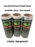 45 mikron (5adet) 250cm Rulo Alüminyum folyo, Nargile folyosu, shisha foil