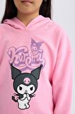DeFacto Kız Çocuk Hatsune Miku Oversize Geniş Kalıp Kapüşonlu Sweatshirt D2828A824WNPN253