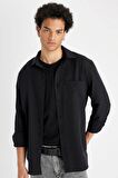 DeFacto Regular Fit Uzun Kollu Gömlek D4183AX24AUBK81