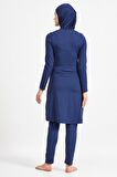 Maresiva Koyu Lacivert Likralı Tesettür Mayo