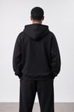 Erkek Respire Basic Oversize Zip Siyah