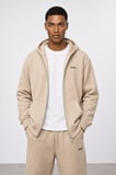 Erkek Respire Basic Oversize Zip Bej