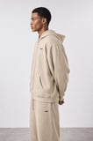 Erkek Respire Basic Oversize Zip Bej