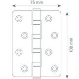 Canex Paslanmaz Menteşe Oval 1.7mm