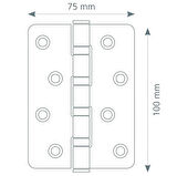 Canex Paslanmaz Menteşe 2.2 mm Oval Siyah