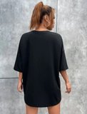 Modi Green Unisex Baskılı Oversize T-Shirt - Siyah