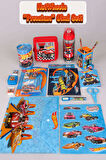 DEKOMUS İLE LİSANSLI HOT WHEELS FULL+FULL 31 PARÇA BESLENME KABI VE MATARA İLE STICKERLI KIRTASİYE SETİ ÇITÇIT DOSYA,KALEM,SİLGİ,KUMBARA,KALEMTRAŞ,RESİM DEFTERİ