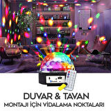 Ayt Ledx GM-0803B Sihirli Led Dönen Disko Topu Hoparlör Kablosuz USB Mp3 Bluetooth Kumandalı 360 Derece Gece Lambası