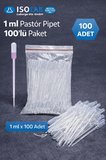 Pastör Pipet - 100 Adet - 1 ML - Plastik Damlalık - Polietilen