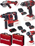 Einhell TP-CD 18/50 Li-i BL Matkap TE-CI 18 BL Vidalama Herocco 18V Kırıcı Axxio 125mm Avuç Taşlama 2x4.0+2.0+2.5ah Kömürsüz Profesyonel Akülü Set