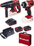 Einhell te-ci 18 li bl Vidalama Te-hd 18/20 Matkap 2x4.0ah Matkap Darbeli Set