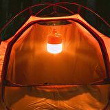 Ledx LN-OR20G 20 Watt TYPE-C Şarjlı Taşınabilir Asma Kancalı Kamp Çadır Lambası 6500K 1200Mah 3 Modlu ABS Malzeme