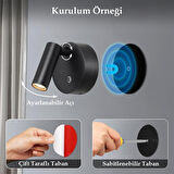 Ayt Ledx AL-XYD05 Çok Fonksiyonlu Dokunmatik Şarjlı 1200mAh Duvar Aplik Type-c Şarj Girişli Led Aydınlatma Lamba