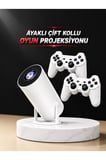 Projeksiyon Cihazı Video Oyun Konsolu Projektör Taşınabilir Ayaklı Çift Kollu 4K Çözünürlüklü