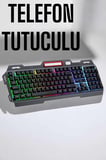 Led Işıklı Oyuncu Klavye Usb Girişli RGB Işıklı Q Klavye Mouse Hediyeli