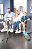 Kumandalı Tripod Telefon Tutucu Selfie Çubuğu 360 Derece Dönebilen