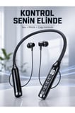 Uzun Kullanım Süreli Bluetooth Kulaklık Boyun Bantlı Mikrofonlu 600 Saat Müzik Süreli Ses ve Çağrı Kontrollü Kablosuz Kulaklık
