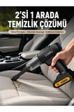 Kablosuz Araç El Süpürgesi Hava Pompası Kombinasyon