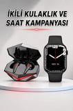 İkili Set Dev Kampanya Ucuz Kulaklık Ucuz Akıllı Saat Gürültü Önleyici Uzun Pil Ömrü