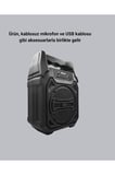 Bluetooth Hoparlör Mikrofonlu Taşınabilir Ses Sistemi FM Radyo, USB, SD Kart ve TWS Özellikli