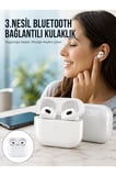 3.Nesil İOS Android Uyumlu Bluetooth 5.0 Beyaz Çağrı Cevaplama Yeni Nesil