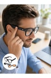 Yapay Zekâ Destekli Bluetooth Gözlük Telefon Görüşmesi Müzik Dinleme Manyetik Şarj ve Açık Kulak Teknolojisi