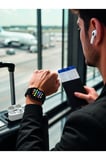 Bluetooth Telefon Görüşmeli Akıllı Saat Seti Kablosuz Bluetooth Kulaklık 7 Değiştirilebilir Kordon