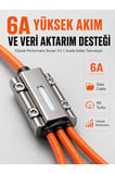 120W Hızlı Şarj Destekli 3'ü 1 Arada Çok Amaçlı Şarj ve Veri Aktarım Kablosu