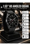 Amoled Ekran 3 Kordonlu Akıllı Saat 5.0 Bluetooth Bağlantılı Android ve İOS Uyumlu