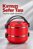 Kilitli Kapak ve Taşıma Saplı İki Katlı Beslenme Kabı