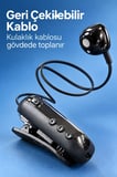 Sesli Bildirim Destekli Makaralı Bluetooth Kulaklık