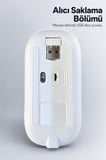 Beyaz Klavye Mouse Seti USB Alıcılı Kablosuz Bağlantı