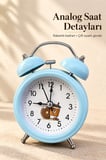 Çift Çanlı Analog Çalar Saat Dekoratif Masa Saati