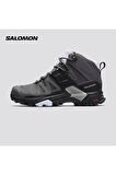 Salomon Gri Mavi Su Geçirmez X ULTRA 4 MID GORE-TEX Bot 