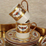 Royking Gold 6 lı Kahve Fincan Takımı MNG 23