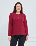 Kadın Kışlık Günlük Anne Penye Bluz