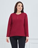 Kadın Kışlık Günlük Anne Penye Bluz