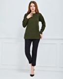 Kadın Triko Kışlık Orta Yaş Günlük Anne Bluz Kazak