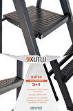  Kutlu Dayanıklı 3+1 Metal Basamaklı Merdiven