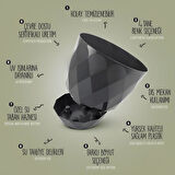 Omnipazar KRS-454 Yakamoz Tabaklı Plastik Saksı Takımı 4.8 Litre No 4