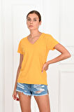 Kadın Basic Cepli Tshirt 8328