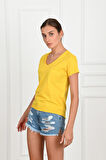 Kadın Basic Cepli Tshirt 8328