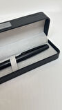Elegance Series Corvus Deri Kutulu Siyah Roller İmza Kalemi