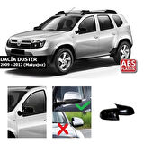 Sts Oto Aksesuar Duster 2009-2012 Uyumlu Makyajsız Batman Yarasa Ayna Kapağı Piano Black Abs Plastik
