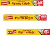 Hazır Kesilmiş Pişirme Kağıdı 32 adet Dev Ekonomi 42x37 cm, Helal Sertifikalı, Fırında Tavuk, Et, Tatlı, Börek Pişirmek için Yüksek Isıya Dayanıklı Hazır Fırın Pişirme Kağıdı Yapışmaz Yanmaz