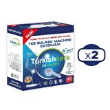 Turkishcare Hepsi Bir Arada Toz Bulaşık Makinesi Tablet Deterjanı 40 Yıkama 2 li