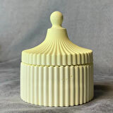 Uretti - Ayşe 7362 - El Yapımı Sarı Mumluk / Saklama Kutusu - 8 x 10 cm